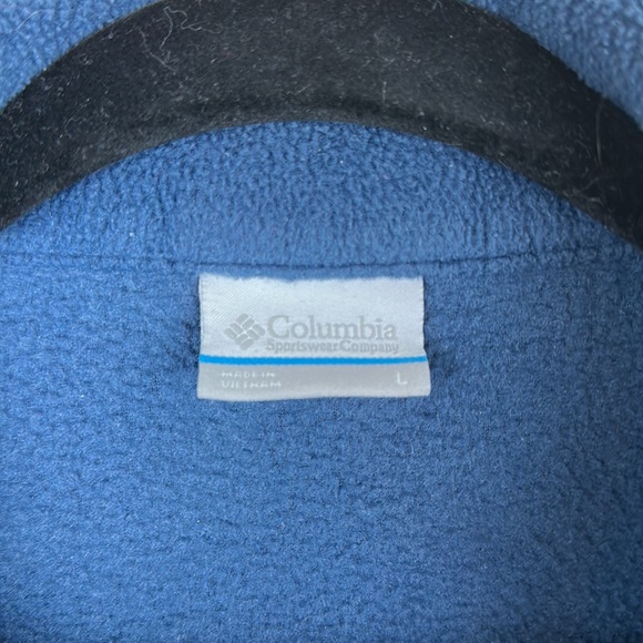 Columbia Men’s Zippered Fleece Jacket Navy Size Large - Picture 4 of 9